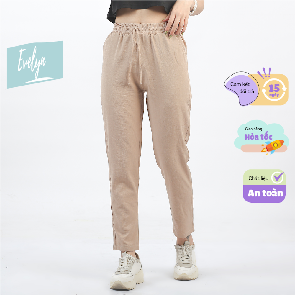 Quần đũi Baggy công sở chất đũi siêu mát dáng đứng Evelyn