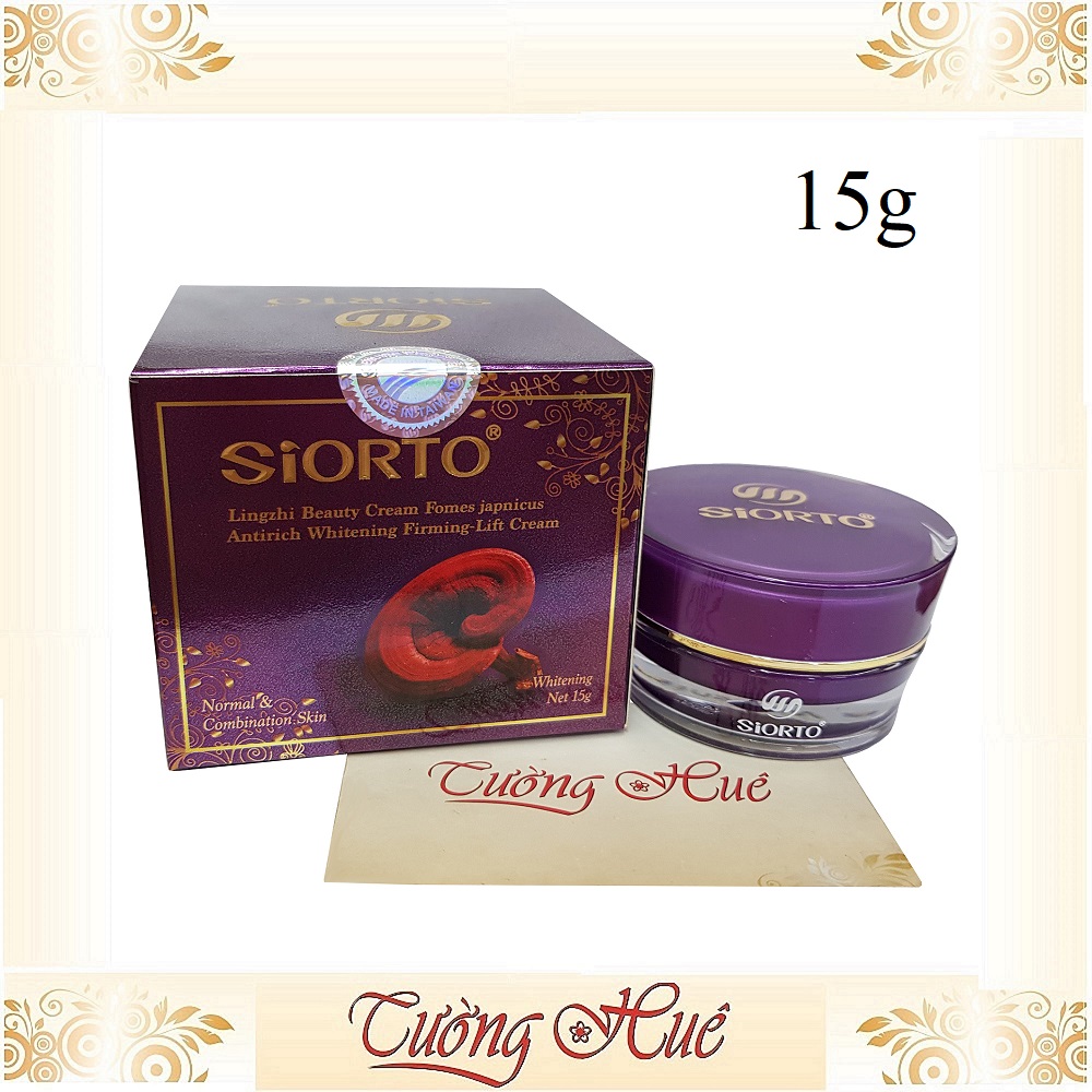 Kem dưỡng trắng da siorto chiết xuất linh chi - tím.