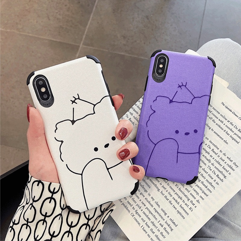 Ốp Lưng Da IMD Bear