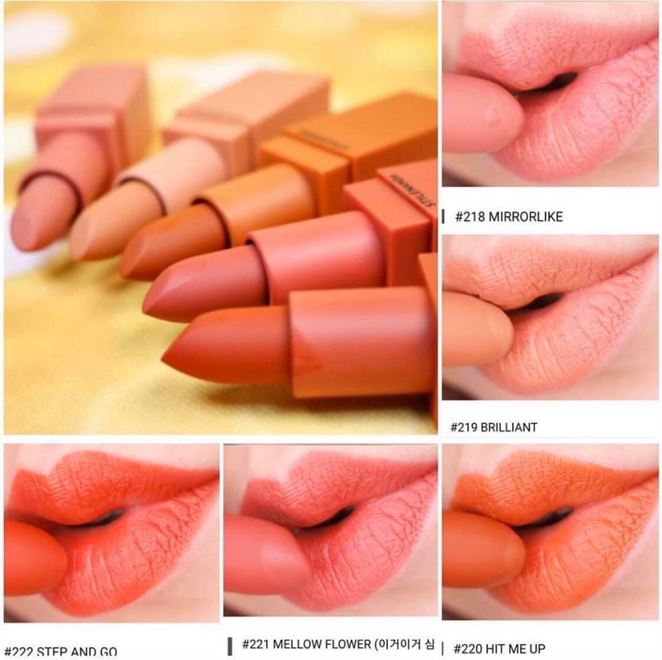 Son 3CE mood recipe mã 218 219 220 221 222 son 3ce mini