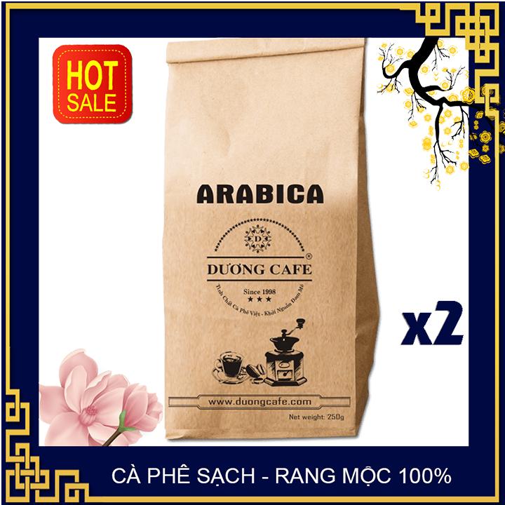 Cà phê rang mộc Arabica ,Cafe rang xay nguyên chất, thơm lâu, đậm vị, hậu ngọt, hương hoa quả gói 250g, DƯƠNG CAFE