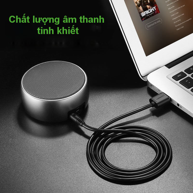 Dây nguồn 1 chiều USB 2.0 sang DC 3.5mm đầu đực dài 1m UGREEN US277 Dây nguồn 1 chiều USB 2.0 sang DC 3.5mm đầu đực dài 1m UGREEN US277