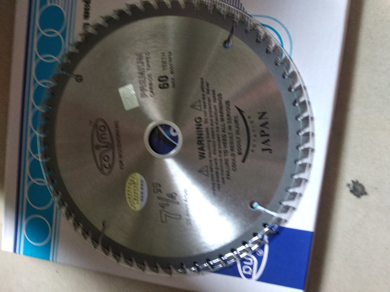 Lưỡi cưa gỗ covina 180mm 6o răng