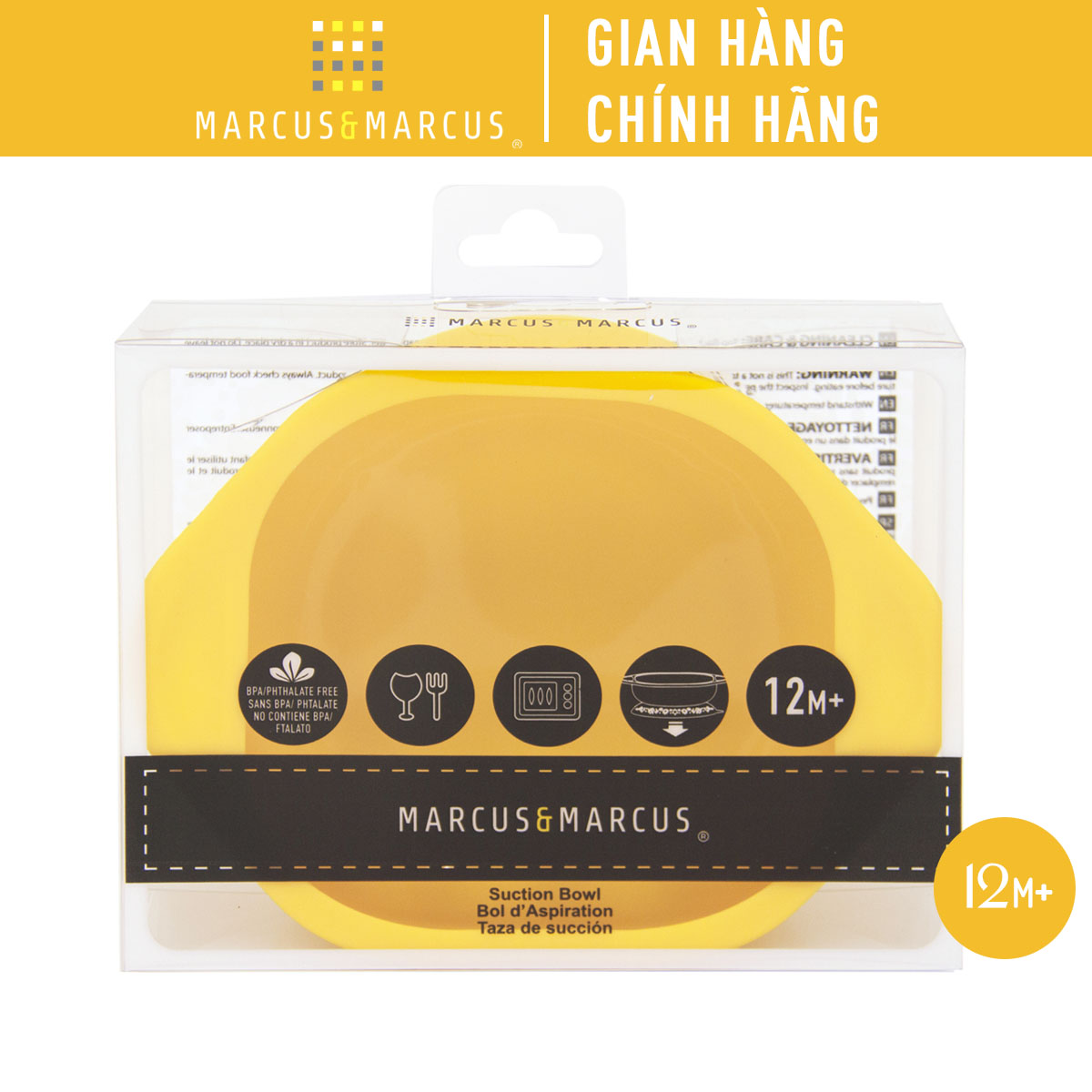 Bát ăn dặm silicon có đế hút chân không chống đổ cho bé marcus & marcus, từ 12 tháng - lola