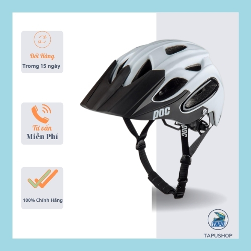 Nón xe đạp poc 07 trắng