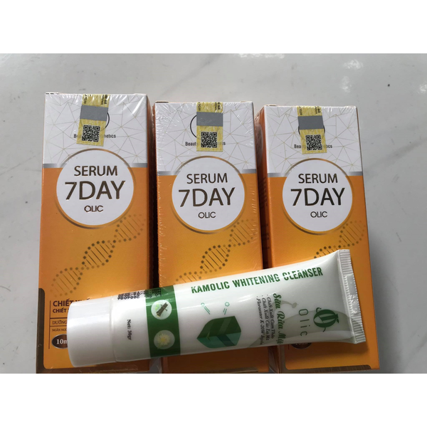 *tặng sữa rửa mặt khi COMBO BÁN SỈ 5 LỌ SERUM HUYẾT THANH TRUYỀN TRẮNG CẤP TỐC OLIC 7DAY