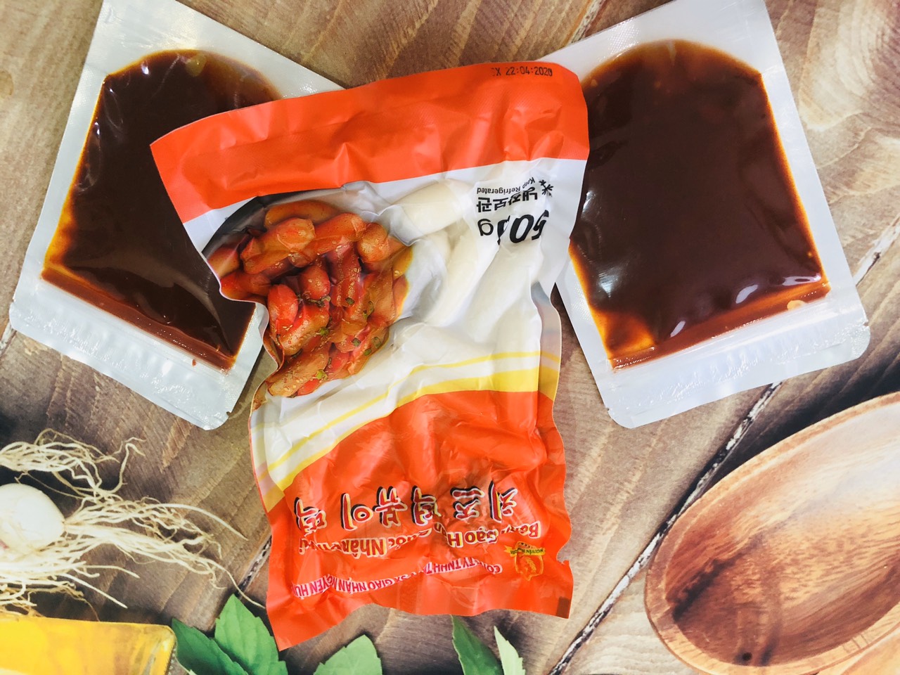 1kg tokpokki nhân phô mai kèm 200g sốt