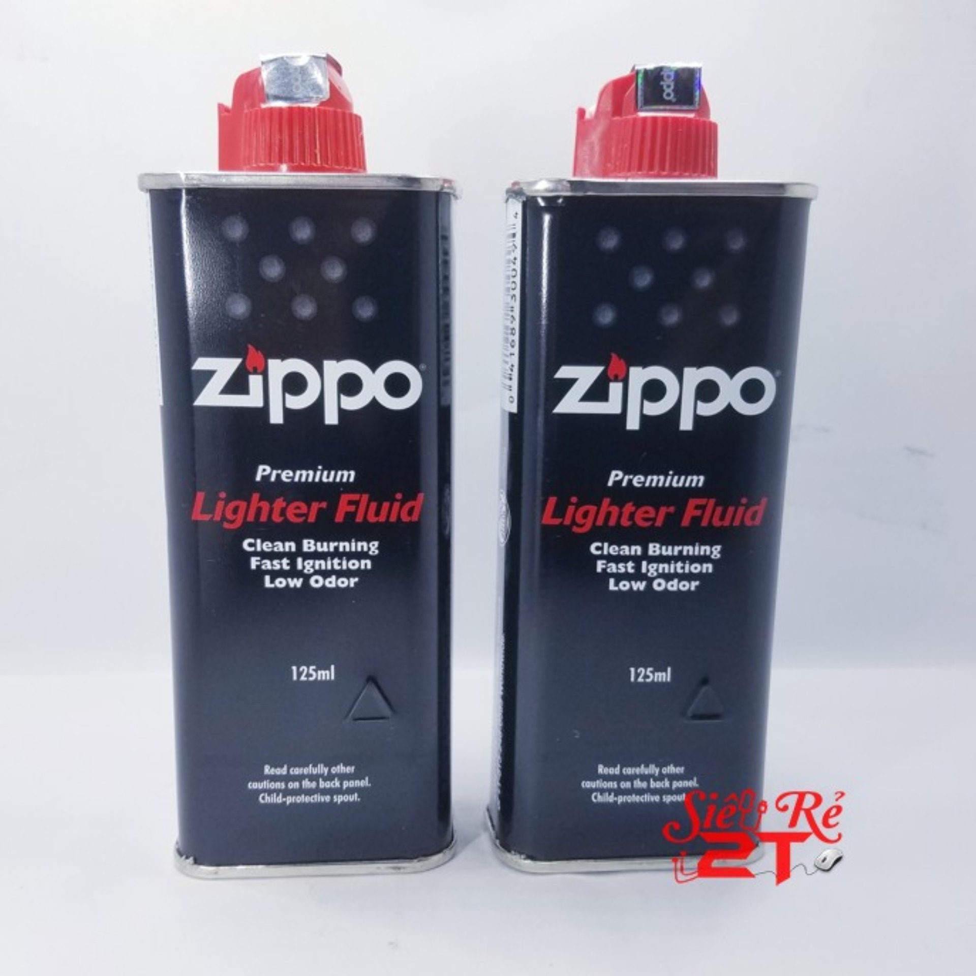 Bộ 2 chai xăng Zippo 125ml loại xịn có tem phản quang chống giả