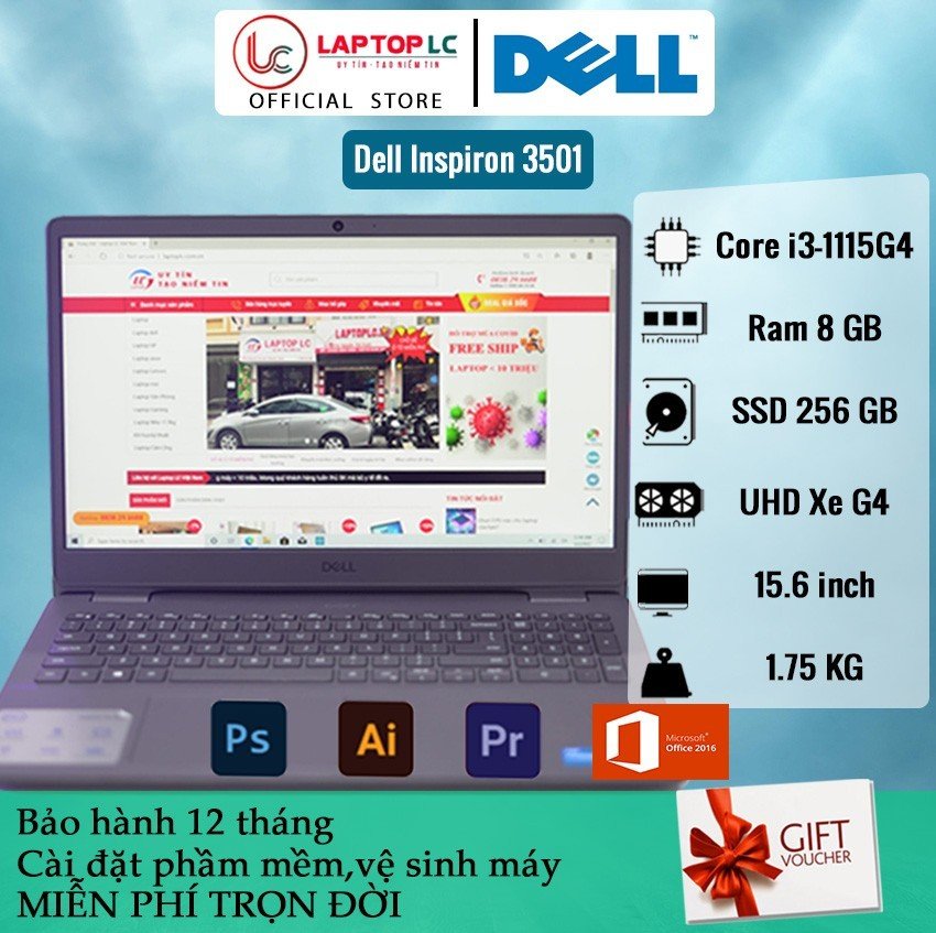 Dell Inspiron 3501 màn hình laptop cảm ứng