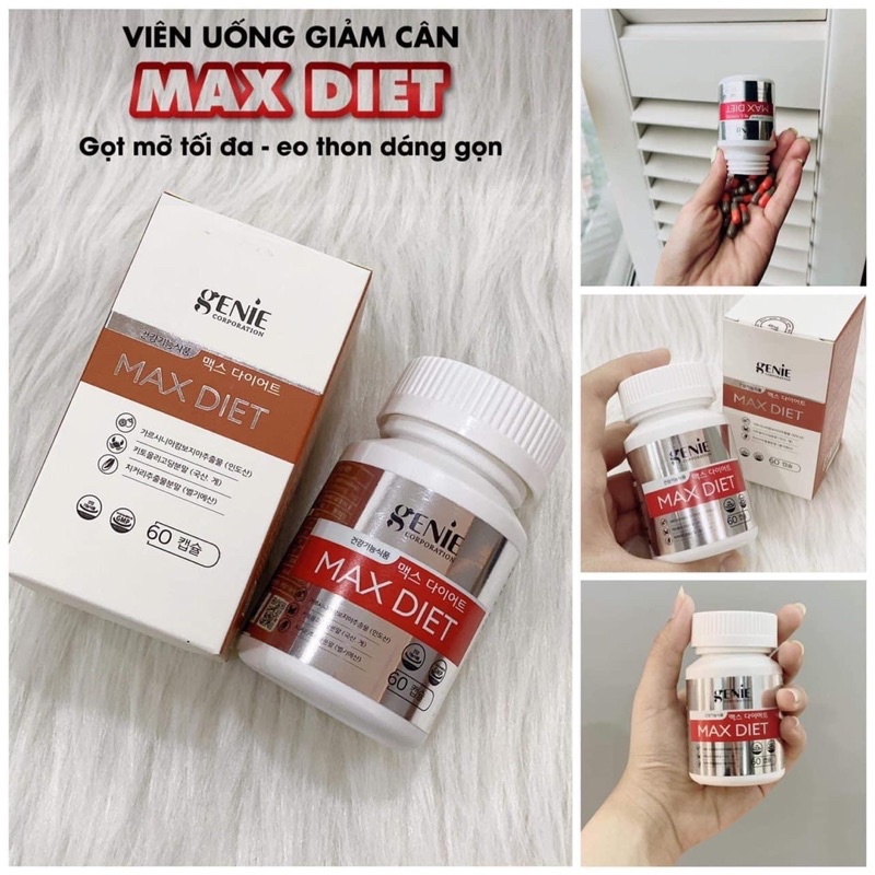 Viên uống giảm cân Max Diet Genie Hộp 60 viên