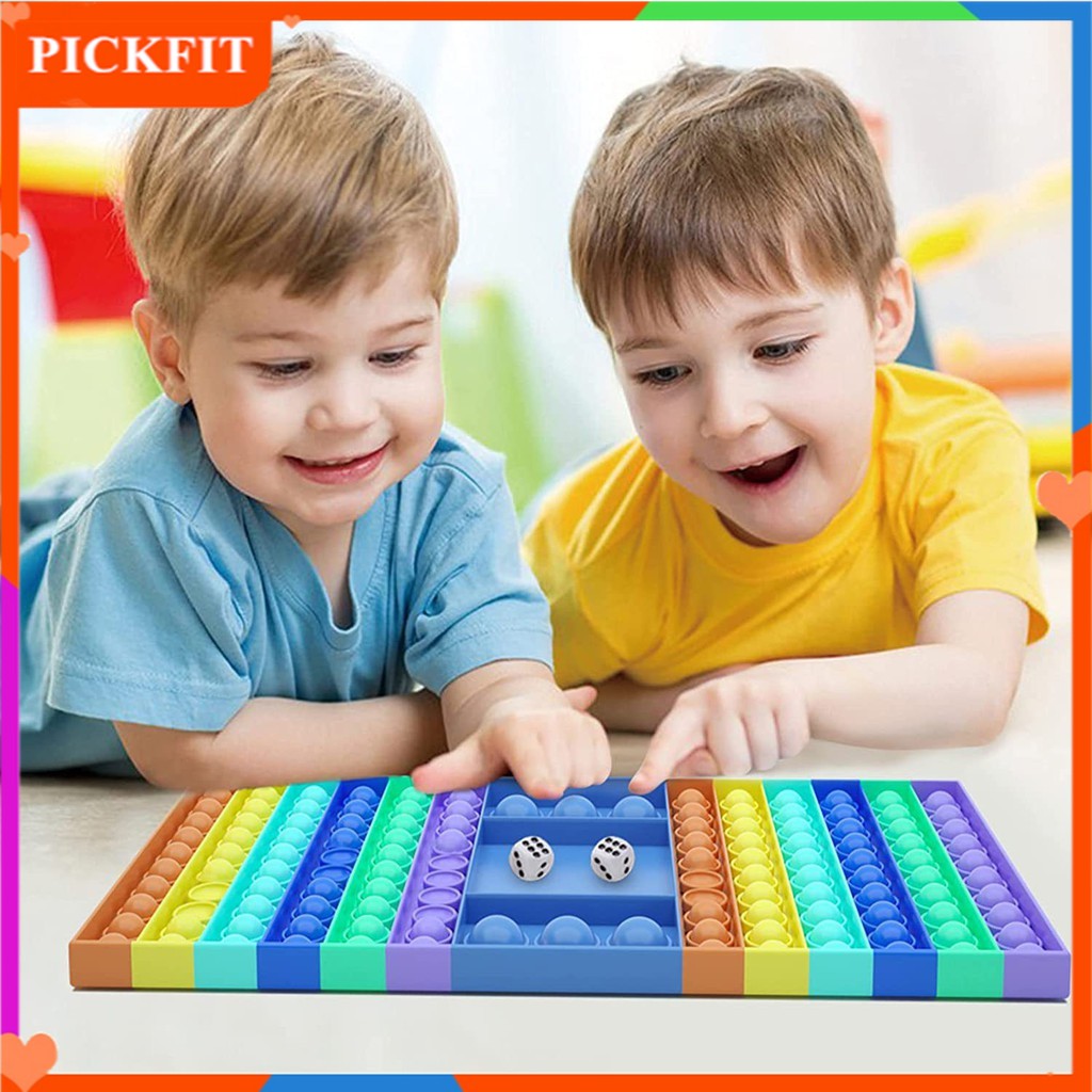 [Now Ship Hồ Chí Minh] Pop It Khổng Lồ, Đồ Chơi Pop It Bàn Cờ 2 Người Chơi Kèm Xúc Xắc Vui Nhộn Cho Bé, Pop It Giá Rẻ