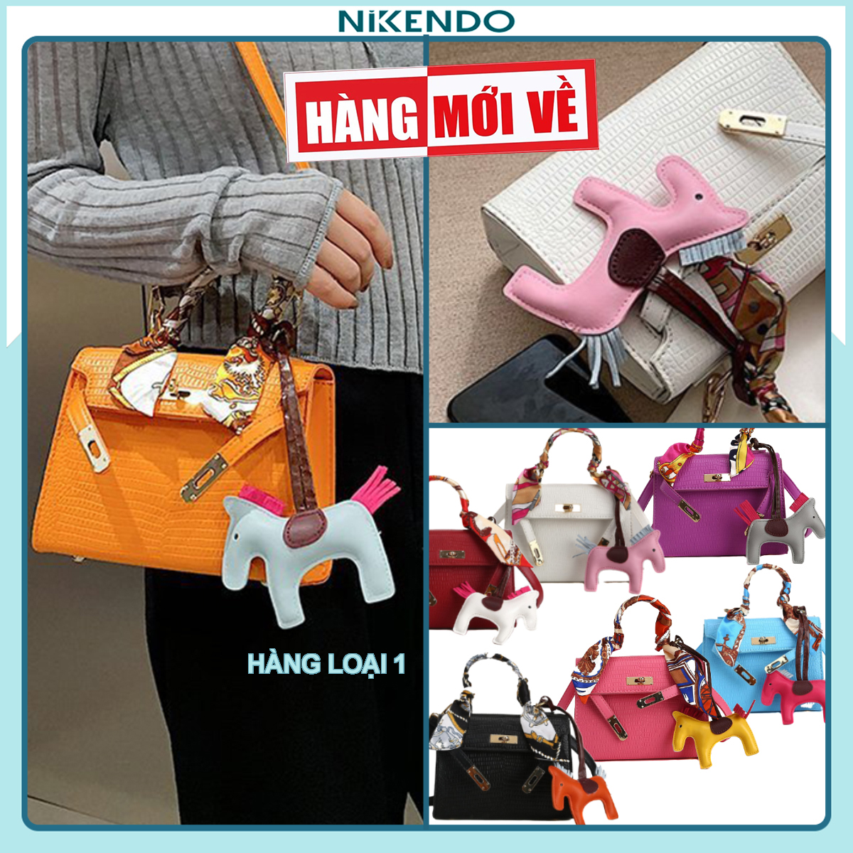 Phụ kiện túi xách hm charm con ngựa hm móc khóa con ngựa hm