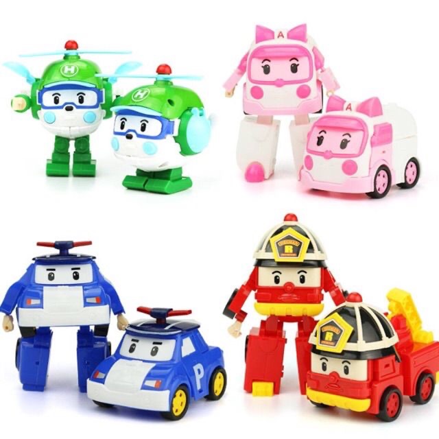 Đồ Chơi Bộ Poli 4 Nhân Vật Biến Hình size Lớn