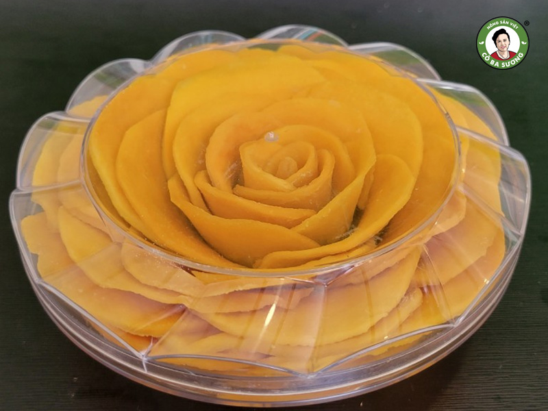 Xoài sấy dẻo hộp hoa hồng 400 gram