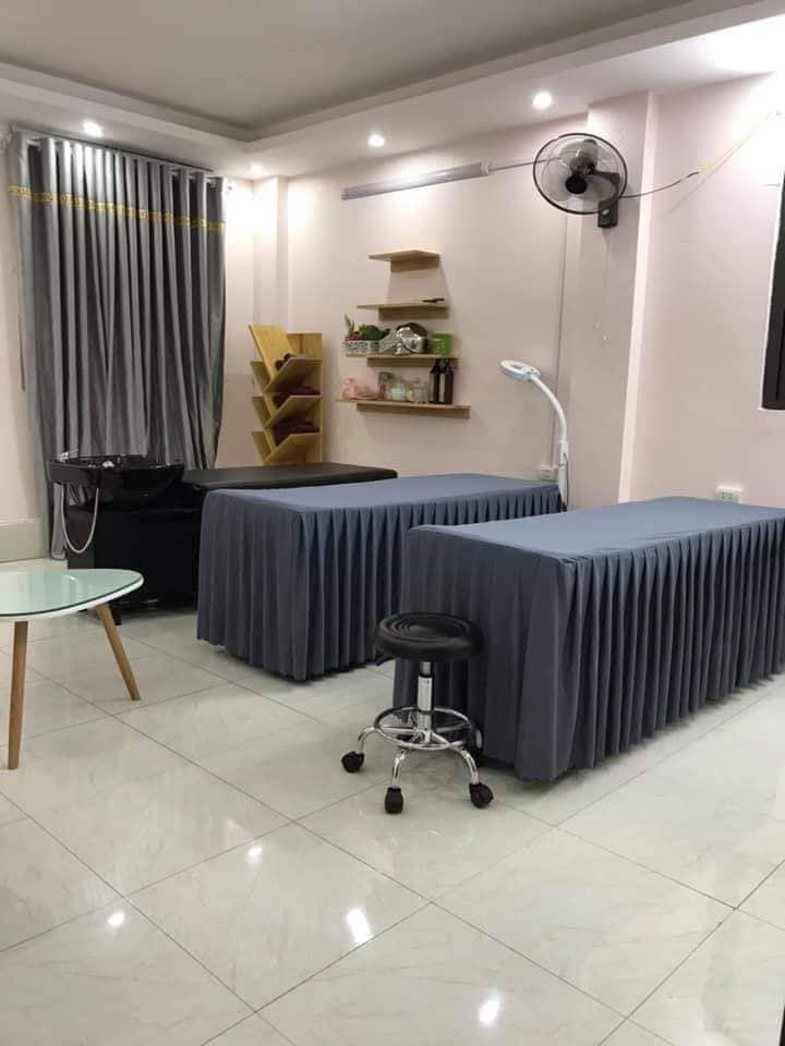 GA GIƯỜNG NỐI MI, SPA chất liệu vải kate màu xám, dày đẹp, co giãn tốt, độ bền cao