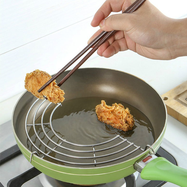 VỈ GÁC CHẢO RÁN INOX 304 - VỈ GÁC CHẢO CHIÊN CAO CẤP, VỆ SINH AN TOÀN