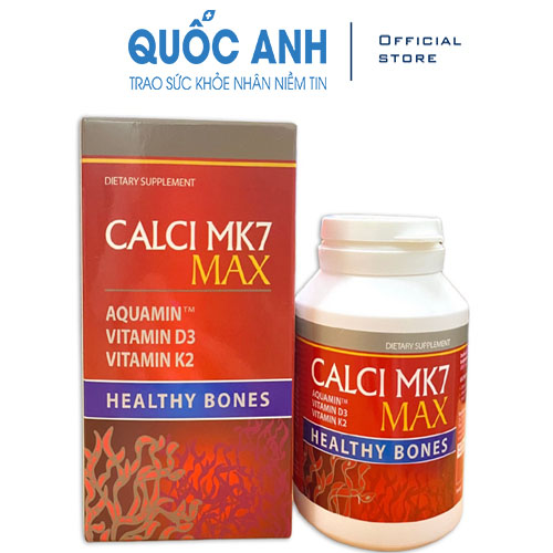 Calci MK7 Max - Viên uống bổ sung canxi tảo đỏ tự nhiên, vitamin D3