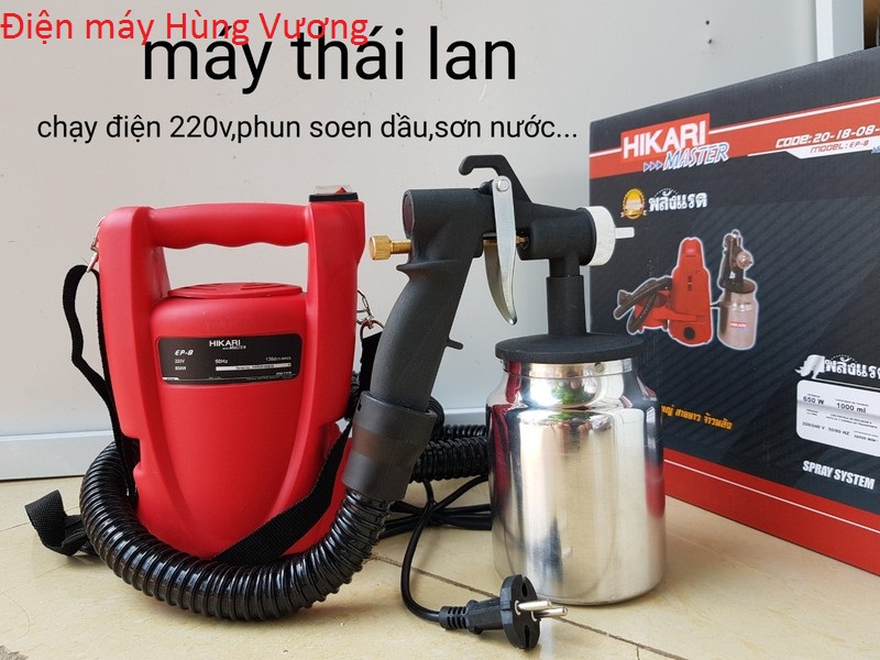 Máy phun sơn Hikari EP-8 madein Thái Lan,bình 800ml,phun sơn dâu, sơn nước, sơn sắt tiện dụng.