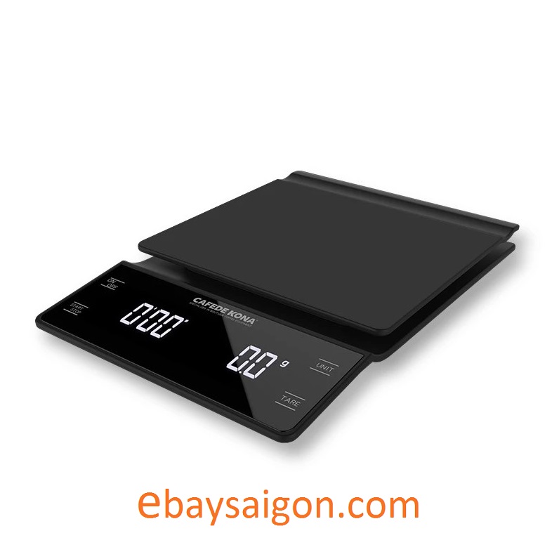 Cân đo điện tử cafede kona scale digital drip v60 ck5700 – đen