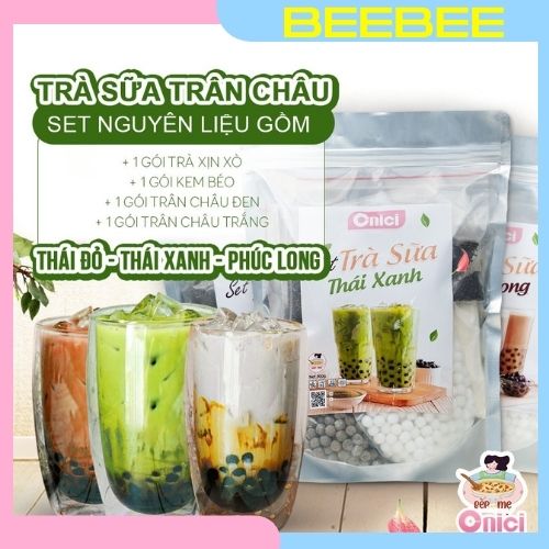 Set nguyên liệu pha trà sữa - Trà sữa tự nấu các loại BeeBee