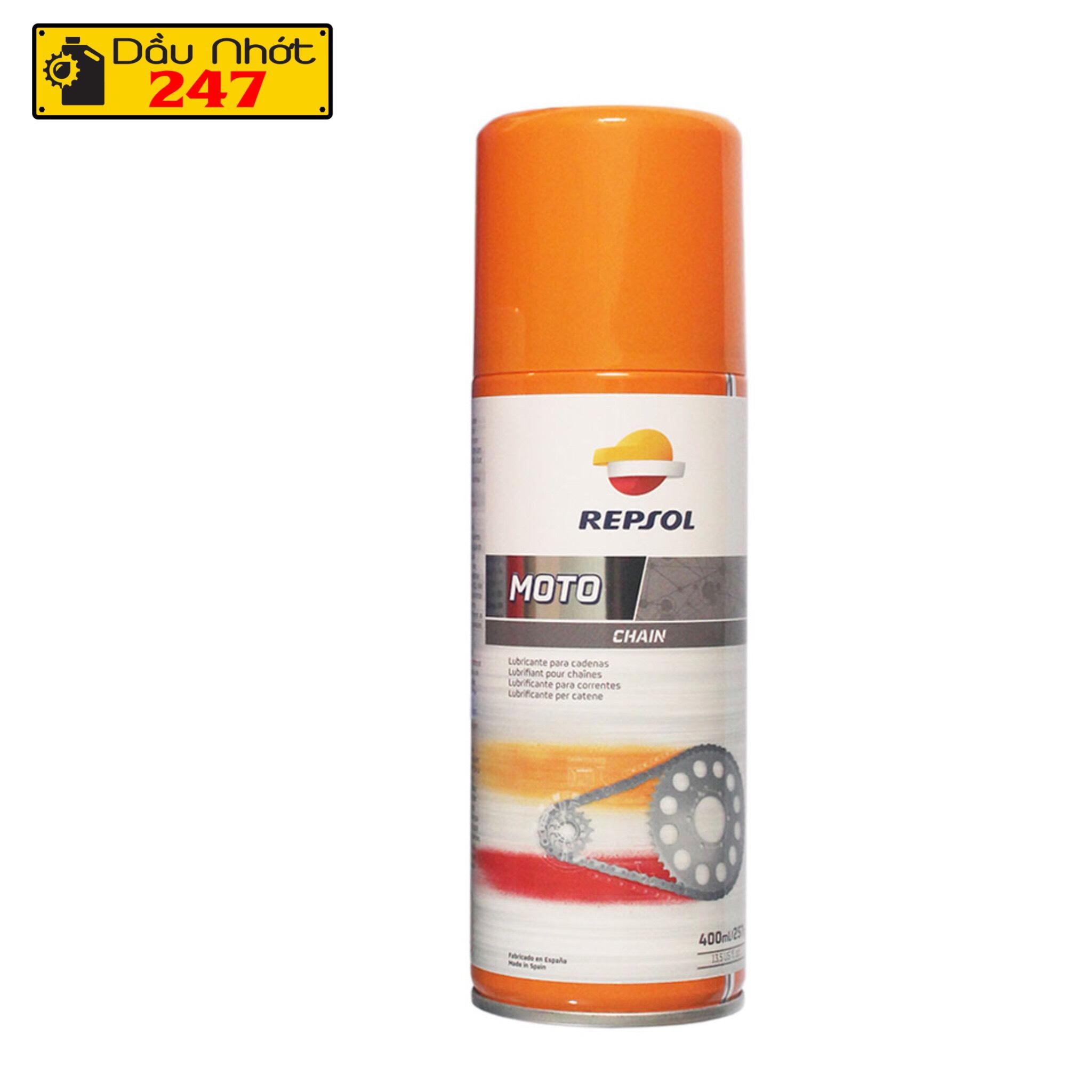 Chai xịt dưỡng sên xích Repsol 400ml