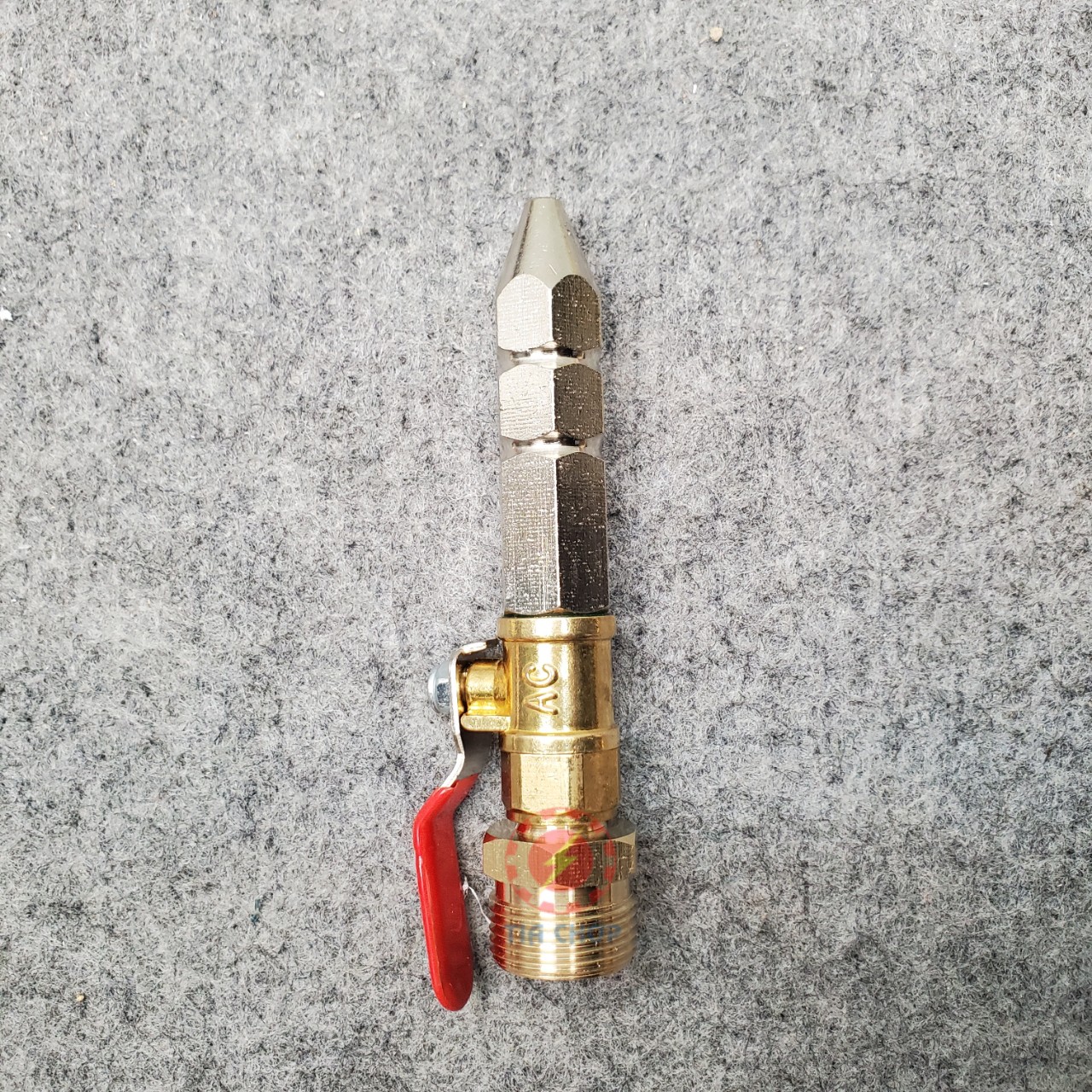 Béc rửa máy lạnh INOX 2 Tầng Thẳng (loại dài) - Không chỉnh tia - phụ kiện máy xịt rửa xe chỉnh áp