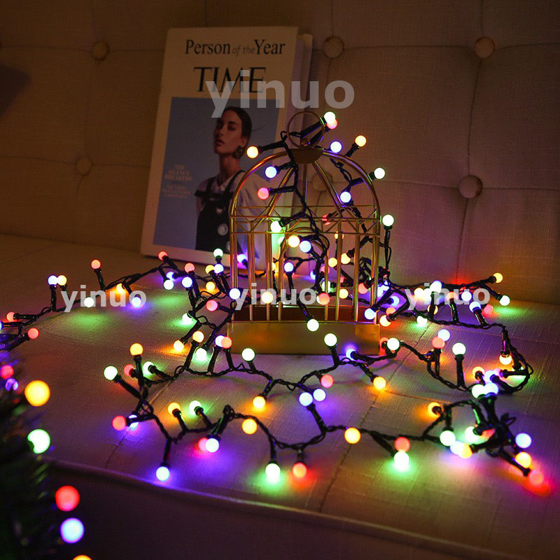 10M Dây đèn Led dài chớp nháy nhiều màu trang trí Gia Đình, Quán, Noel đèn nháy kim cương bóng đục đèn led dây 7 màu chống nước dây đèn trang trí xài điện 220v dây đèn chớp bọc nhựa bóng tròn