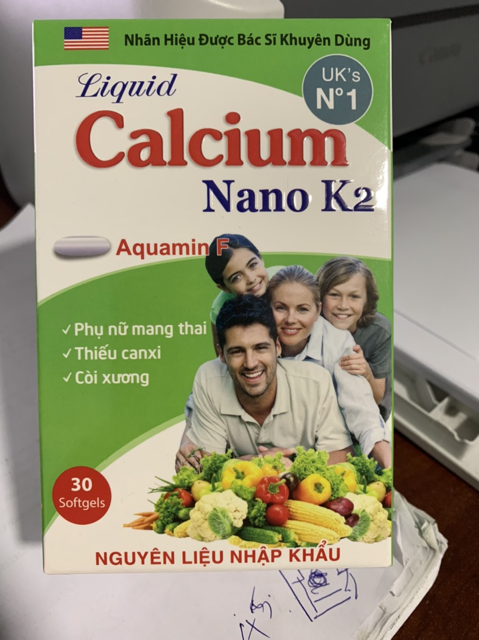 [HCM]Viên uống bổ sung Calcium Nano K2 bổ sung calci vitamin D3 ngăn ngừa thiếu hụt canxi - Chai 30 viên