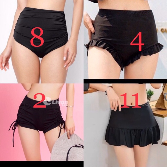 [HCM]Quần bơi nữ bikini cạp cao qua rốn,chất siêu co giản thoải mái đường may đẹp,hàng shop giao liền,free size 40 đến 60 ký