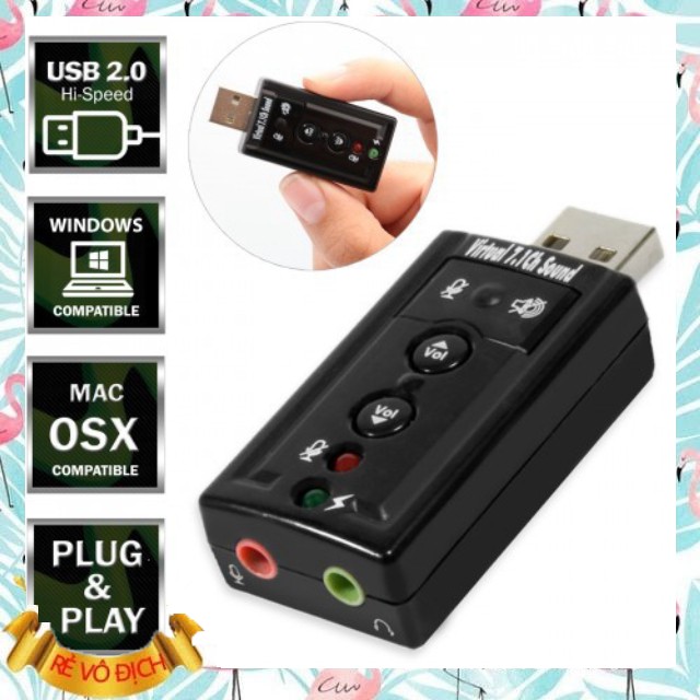 USB SOUND 7.1 (Xả Kho) USB SOUND 7.1 GIÁ RẺ Gía Sỉ=Gía Lẻ