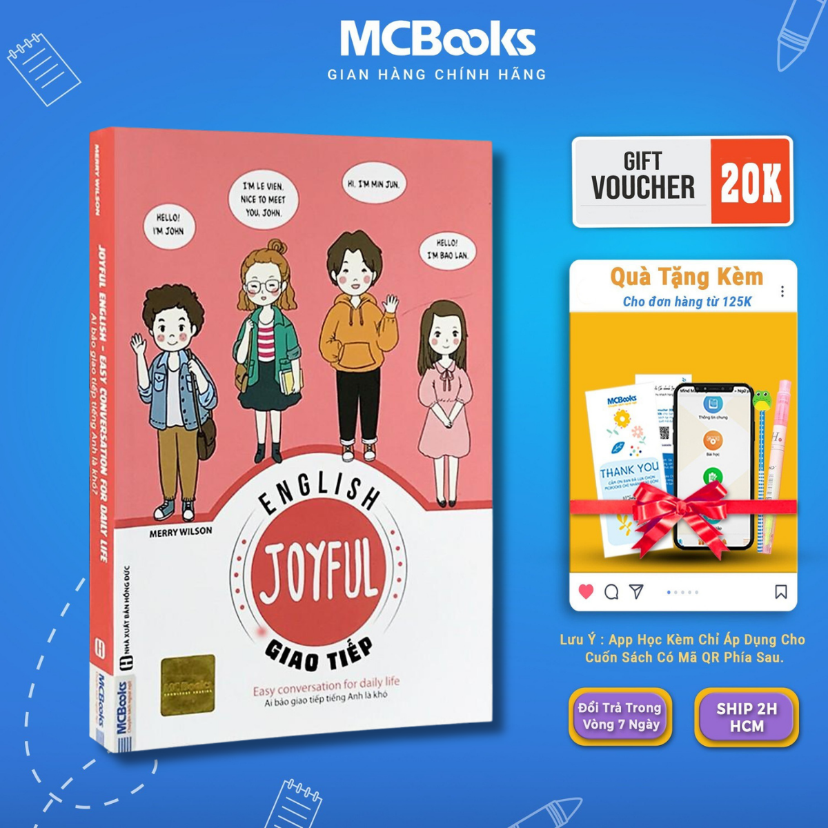 Sách - Joyful English – Easy conversation for daily life – Ai bảo giao tiếp tiếng Anh là khó - McBooks