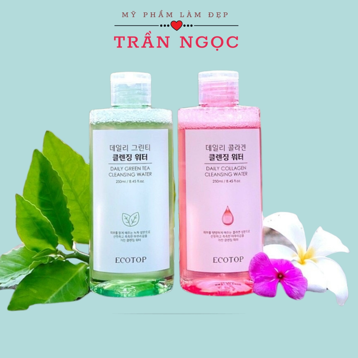 Nước tẩy trang ecotop hàn quốc làm sạch da, dưỡng ẩm 250ml