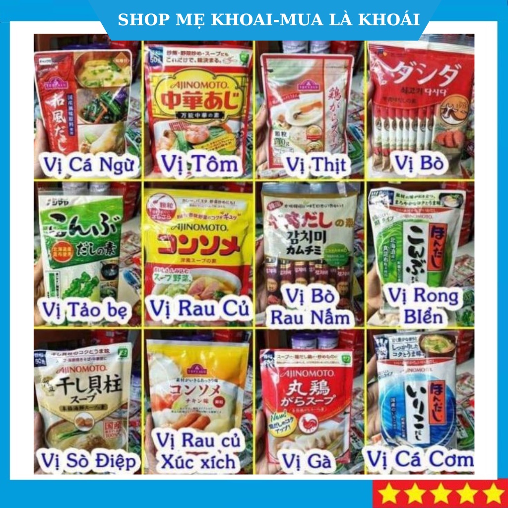 Hạt nêm cho bé ăn dặm, gia vị ăn dặm cho bé, tổng hợp đủ loại hạt nêm nhật và gia vị ăn dặm cho bé-date mới liên tục