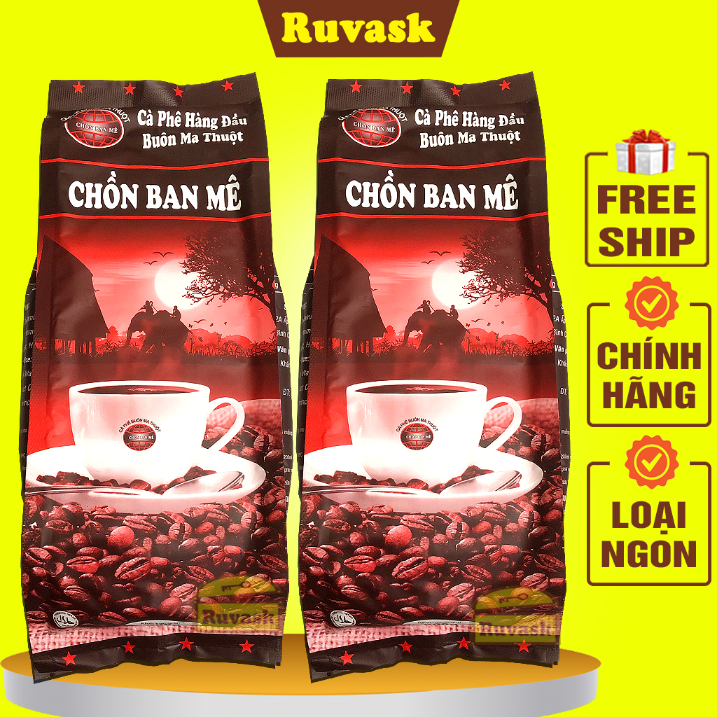COMBO Cà Phê Pha Phin Chồn Ban Mê 500g/ 1kg ĐẶC BIỆT NGON - Cà Phê Chồn Cao Cấp Hương Vị Thượng Hạng Buôn Mê Thuột - Cafe Việt Đen Đa Rubusta Vị Nguyên Chất - Coffee Ruvask
