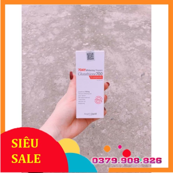 Huyết thanh trắng da 7days Whitening Program Glutathione 700 V-ample Angel Liquid