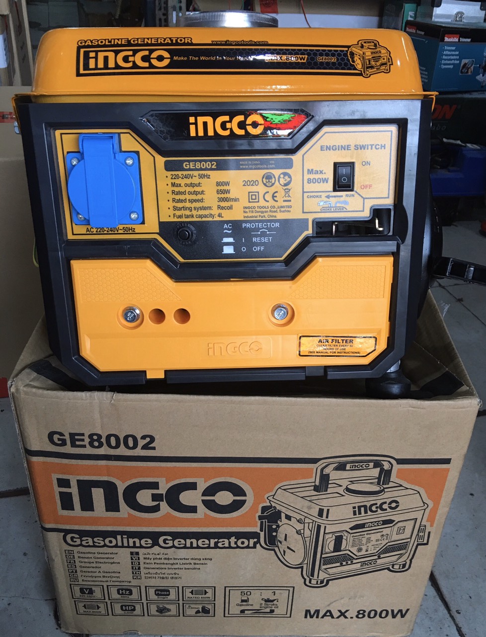[HCM]Máy phát điện chạy xăng Ingco GE8002 800W