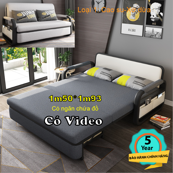 Giường Ngủ Đa Năng Kèm Ngăn Chứa Đồ, Giường Sofa Gấp Gọn Thành Ghế Đa Năng