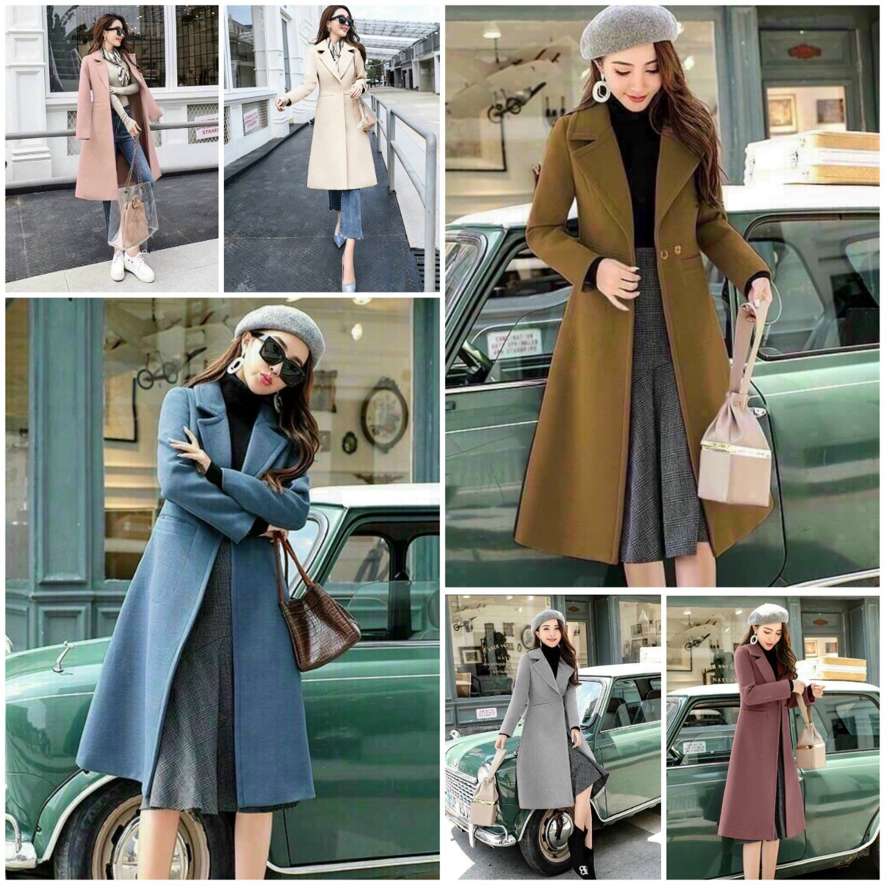 Áo khoác dạ phom dài cổ V NGOCTRANSHOP - NT4488