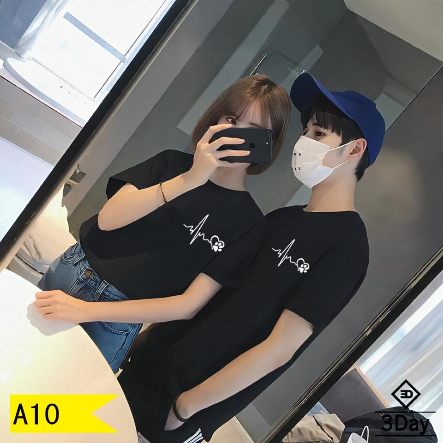 Áo đôi áo thun logo tim yêu thương