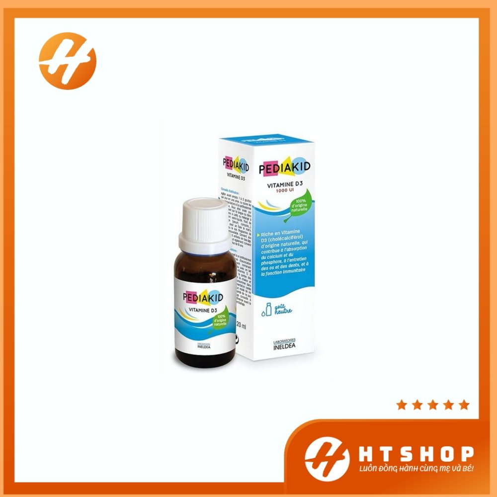 Siro pediakid vitamin d3 cho bé từ sơ sinh nội địa pháp chai 20ml