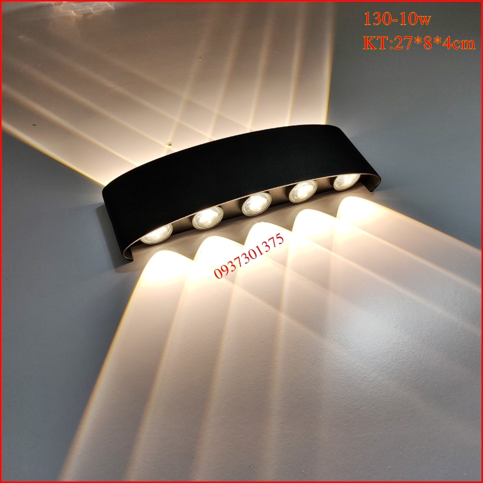 Đèn Led Hắt Tường Chiếu Sáng 2 Đầu 10 Tia ánh Sáng Vàng_Thân Đèn Hợp Kim Nhôm,Nguồn Đúc Chống Nước,Bảo Hành 2 Nam Dendecor247
