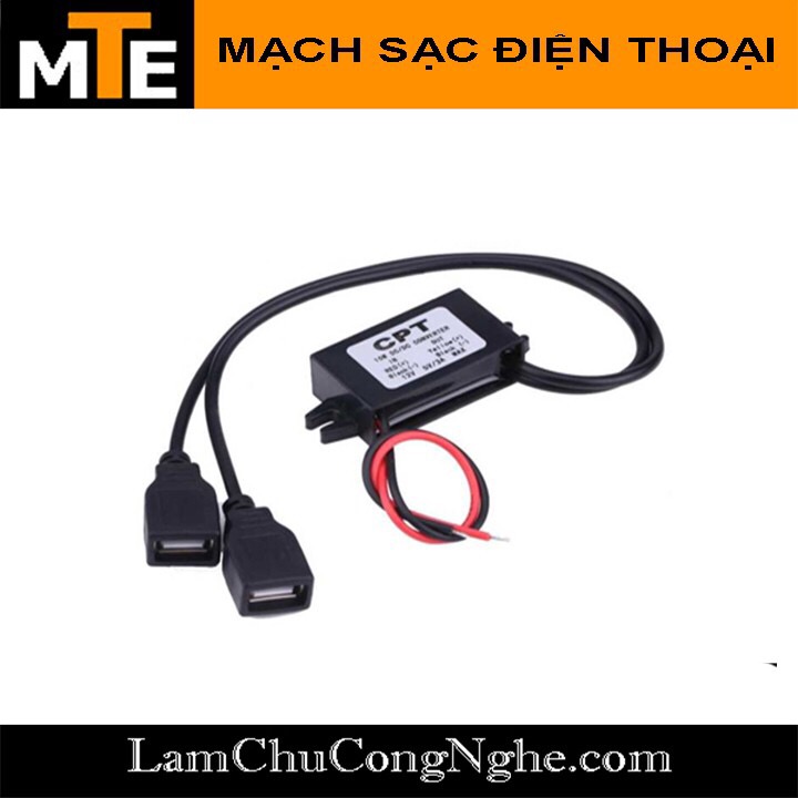 Mạch sạc điện thoại từ acquy xe điện có chống nước 5V 3A 15w - Sạc điện thoại từ xe máy...