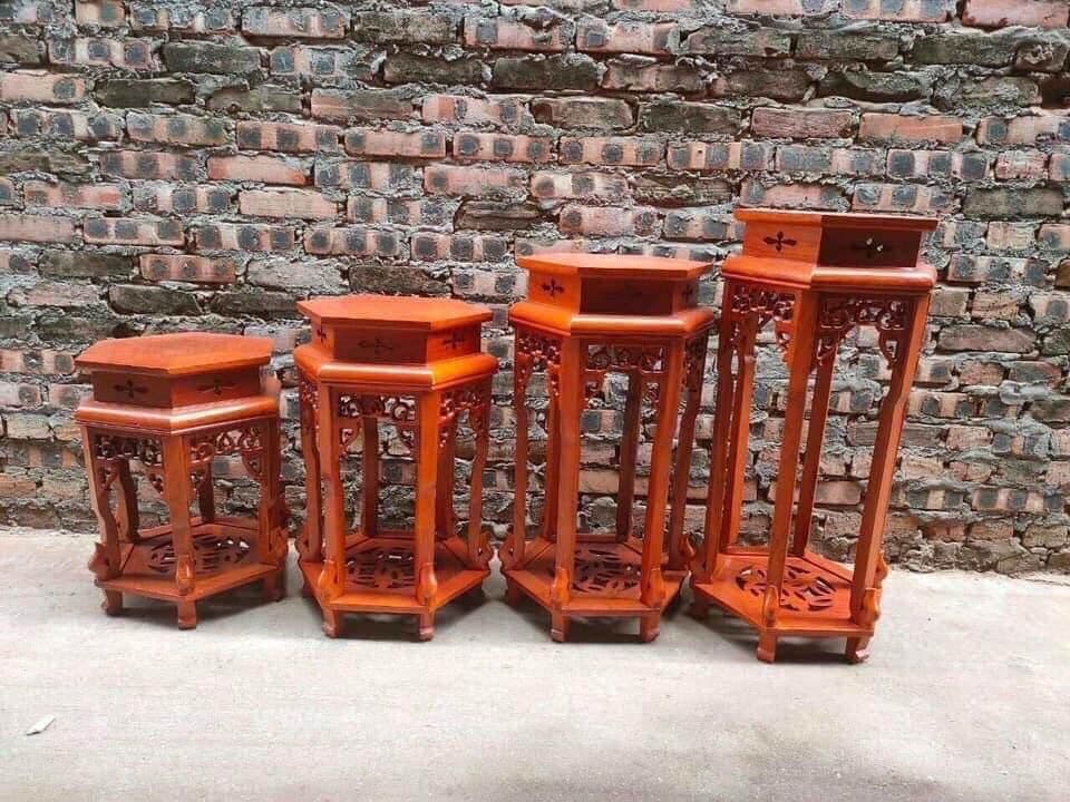Đôn lục lăng gỗ gụ