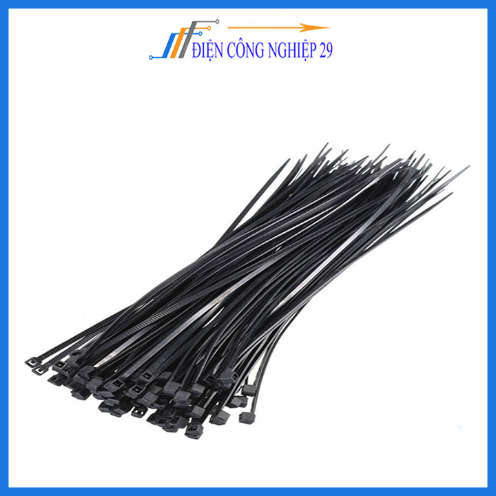 Gói 1000pcs dây thít đen 3x100mm