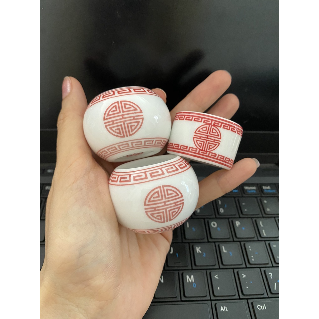 Cóng chim chào mào, chích chòe, Khướu, Hoạ mi gốm sứ Bát Tràng hoa văn Phúc Lộc Thọ sắc nét