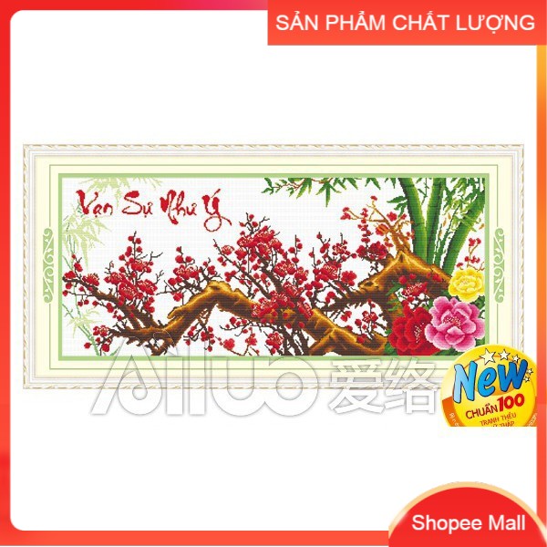 Tranh thêu vạn sự như ý 51392 kích thước 105*50cm
