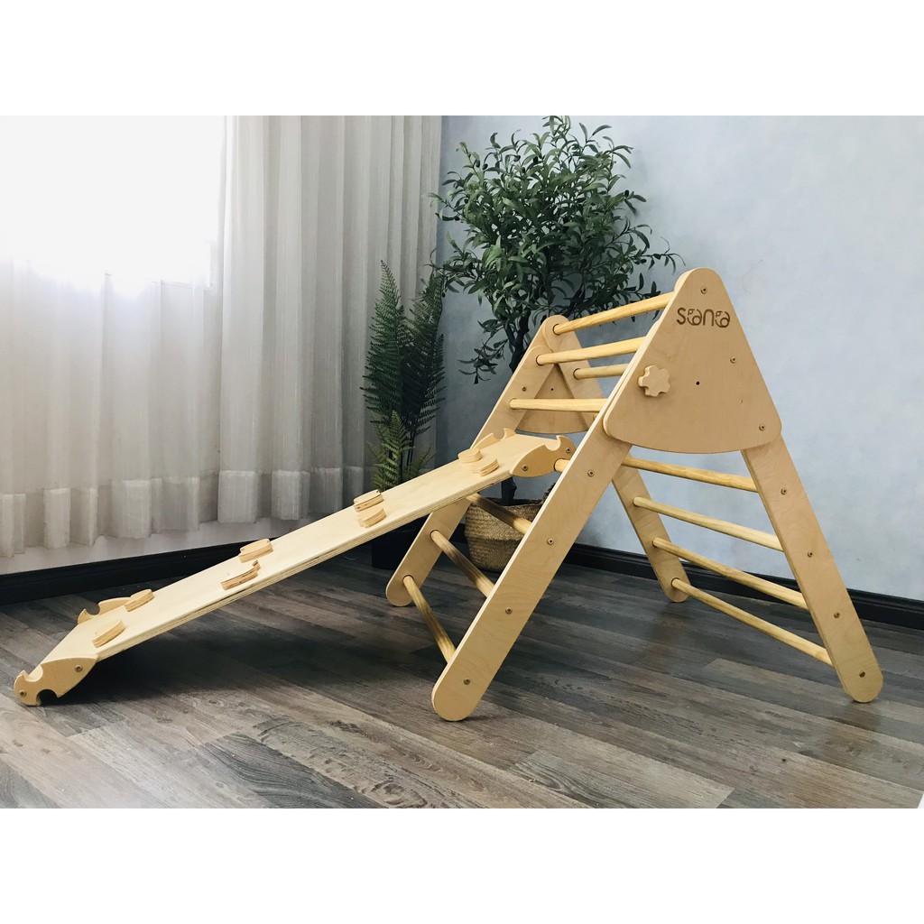 Tam giác leo trèo Pikler.Tam giác leo trèo montessori.Đồ chơi vận động trong nhà.Vận động tăng trí tuệ và thông minh.
