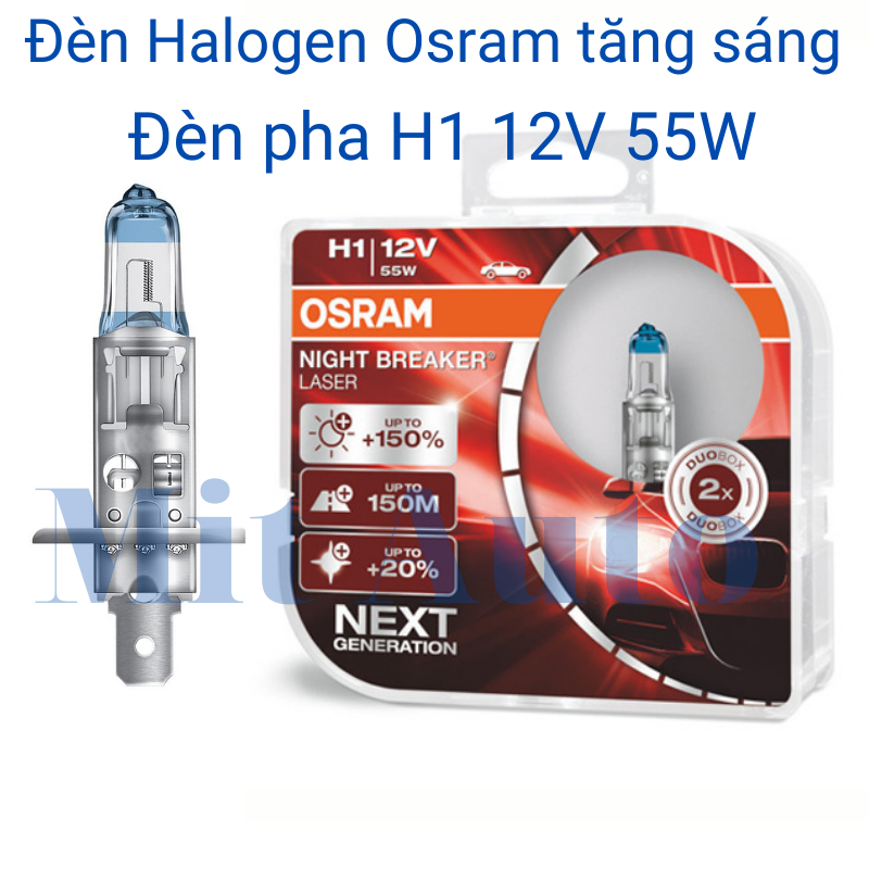 Osram, Đèn Tăng Sáng Osram, Đèn Osram H1 12V Siêu Sáng, Đèn Osram Siêu Sáng,Osram Ngiht Break Laser, Đèn Osram H1 sử dụng cho o tô 12V bảo hành 1 đổi 1
