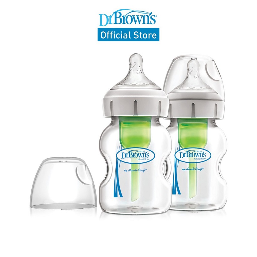 Combo 2 bình sữa dr brown 150ml glass wide neck