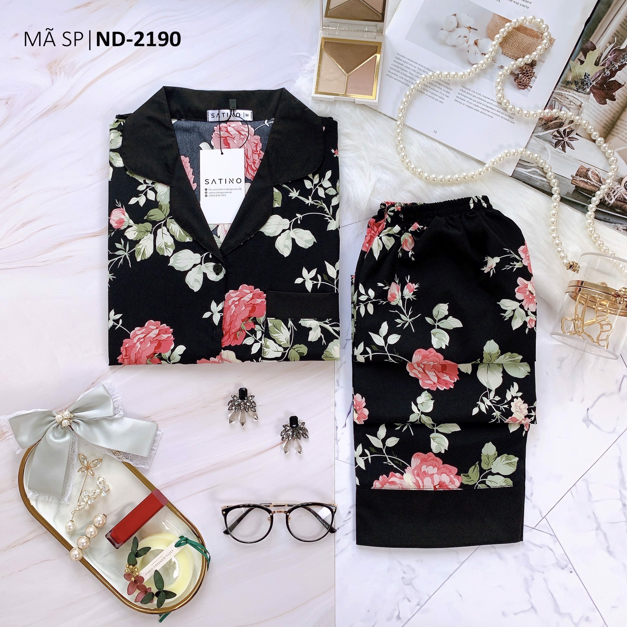 Pijama tnqd - peony black